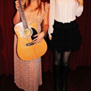 Xhilaration Peach floral maxi dress size medium